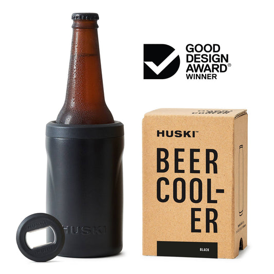 Huski Beer Cooler 2.0 Black | Premium Stainless Steel Bottle & Can Cooler